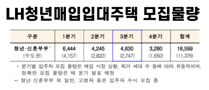  LH 청년매입임대주택 신청자격 선정기준 혜택 4차 일정
