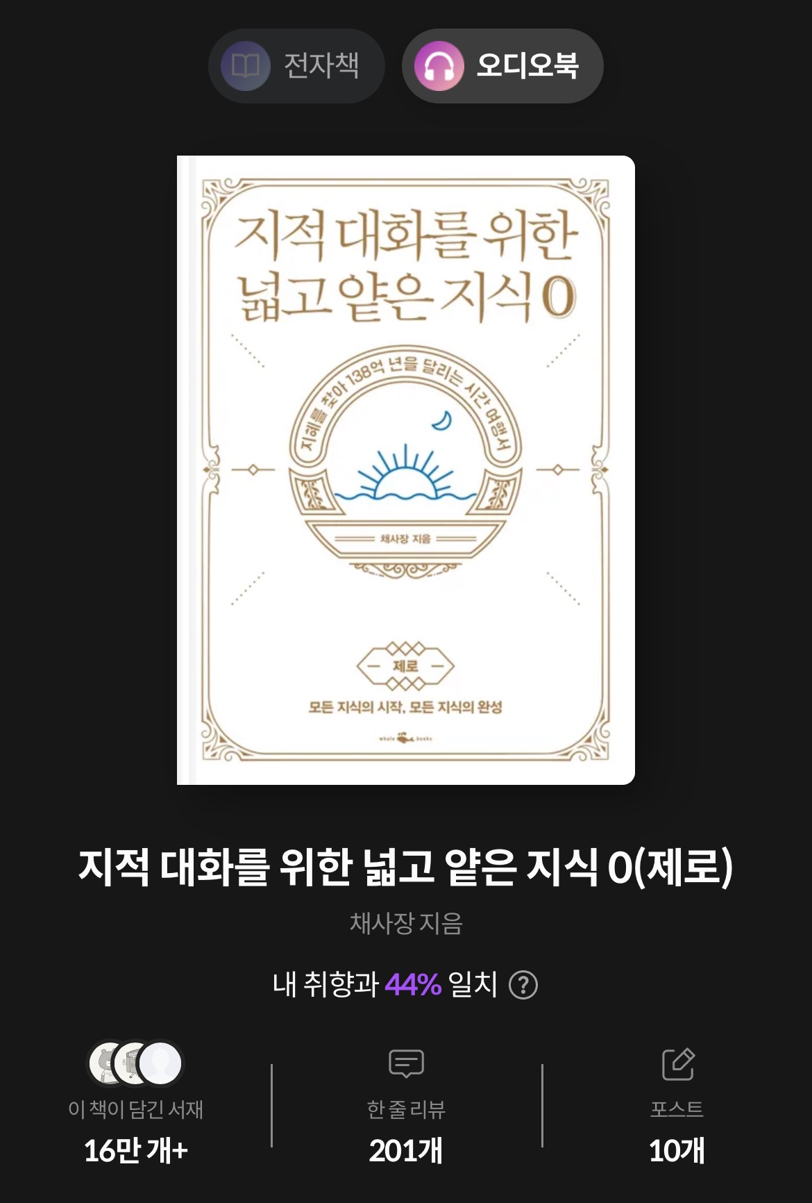 책 <지적 대화를 위한 넓고 얕은 지식> 표지