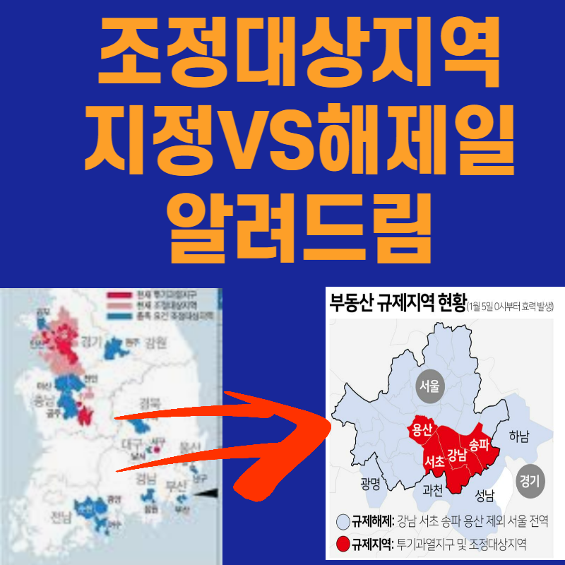  조정대상지역 지정&해제일 확인하는 방법
