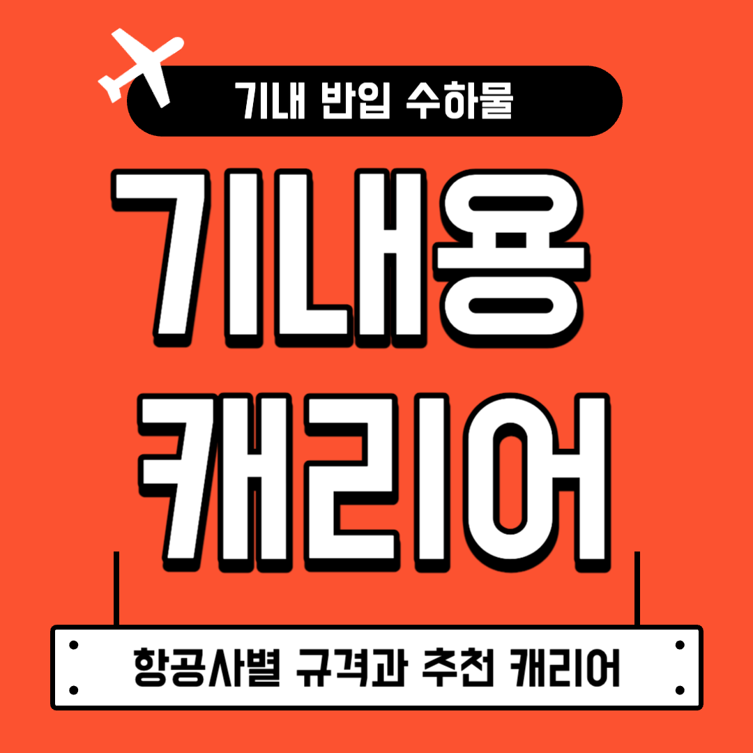 기내용 캐리어 사이즈 규격 및 추천