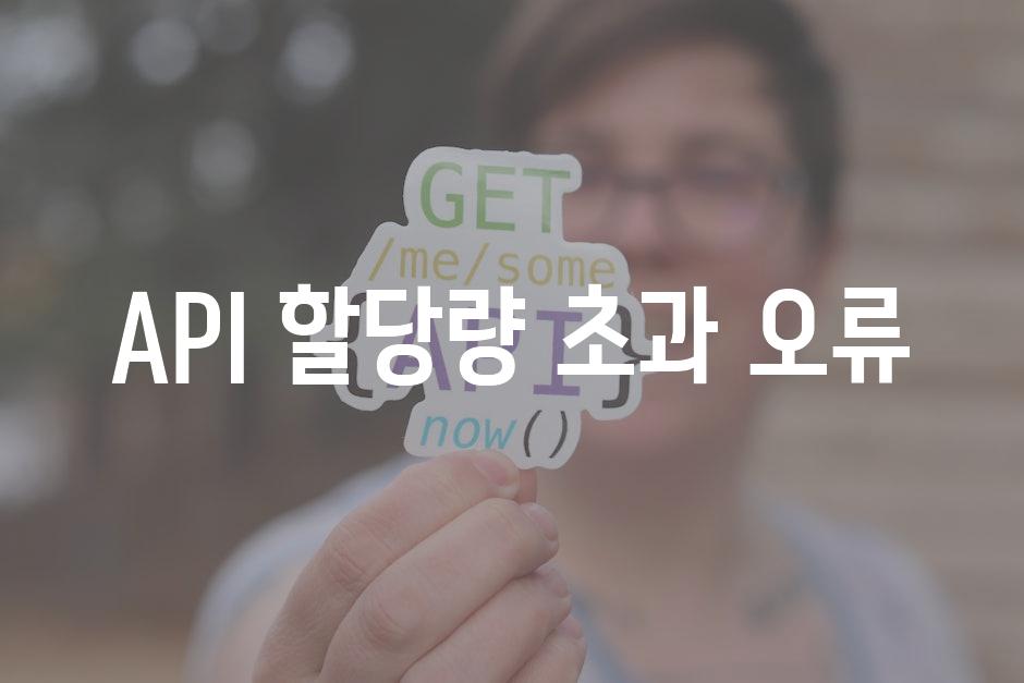 API 할당량 초과 오류 6