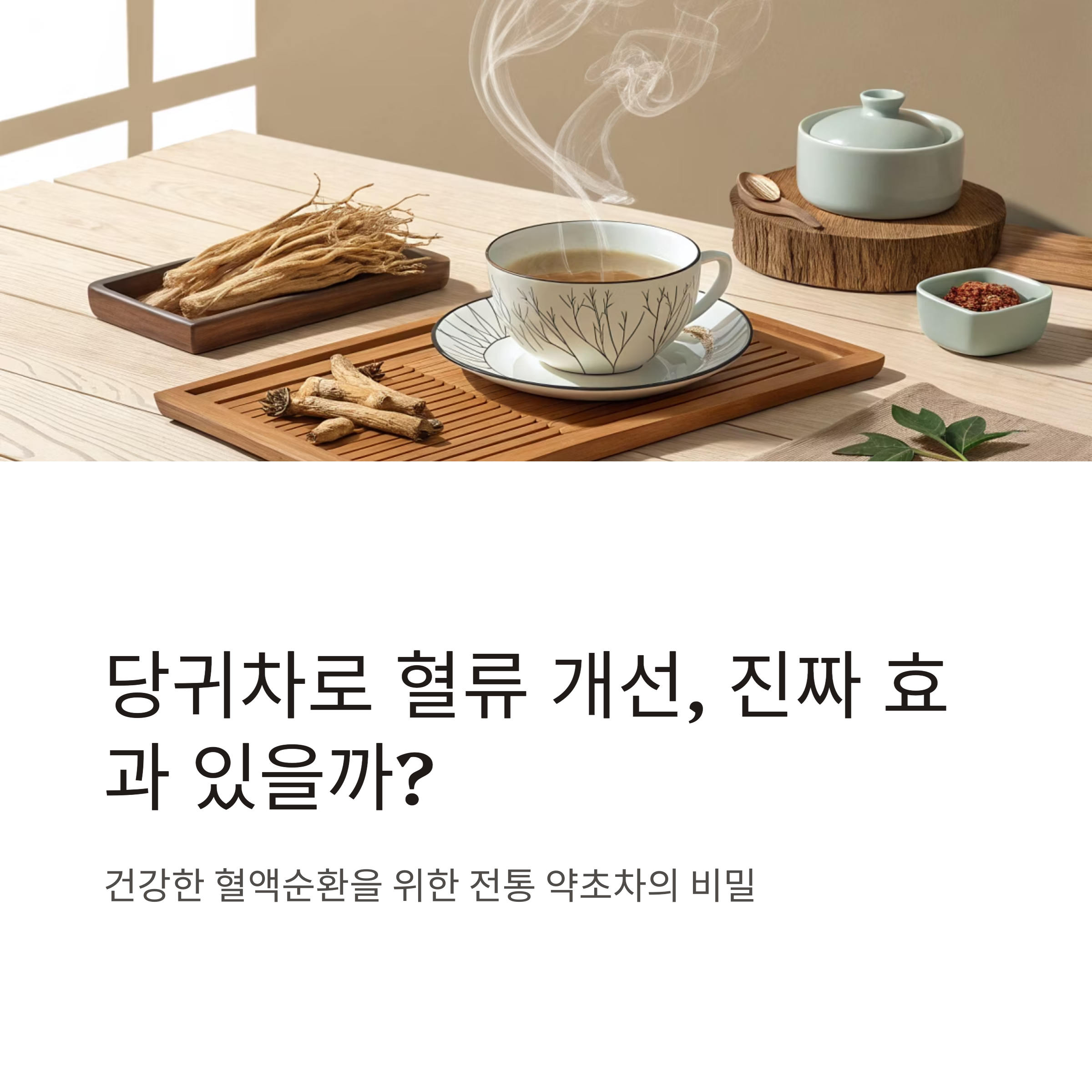 당귀차, 혈류개선