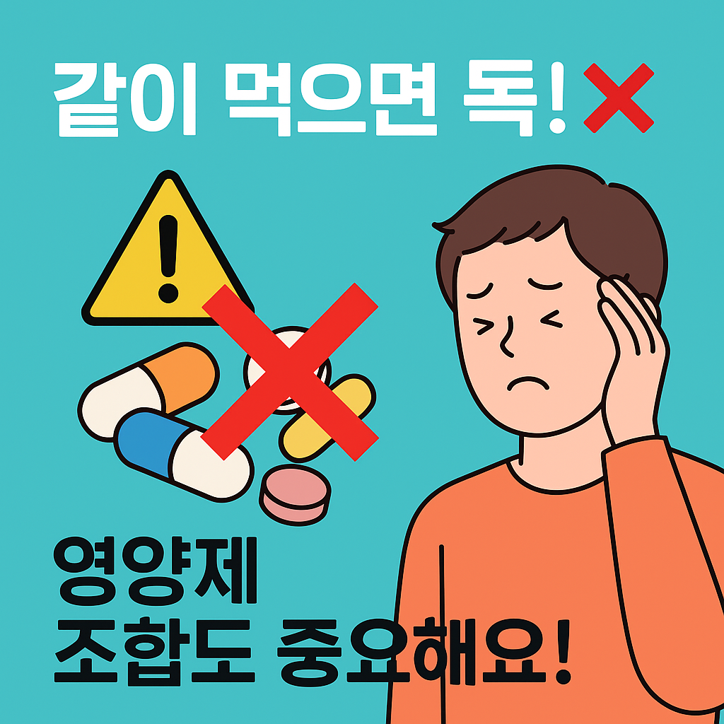 🧴영양제 궁합! 함께 먹으면 안 되는 조합 6가지