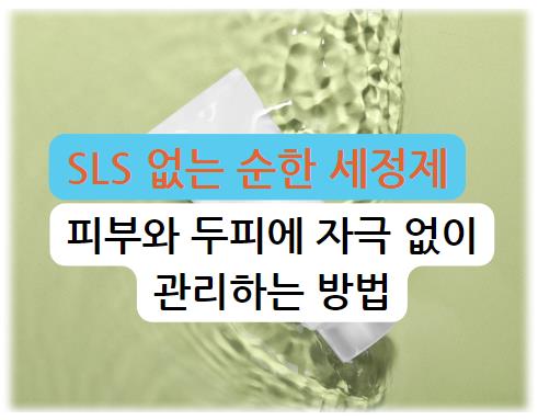 SLS 없는 순한 세정제: 피부와 두피에 자극 없이 관리하는 방법