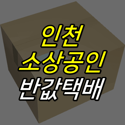 택배상자-위에-인천-소상공인-반값택배-글자가-적혀있다.
