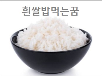 흰쌀밥 먹는꿈