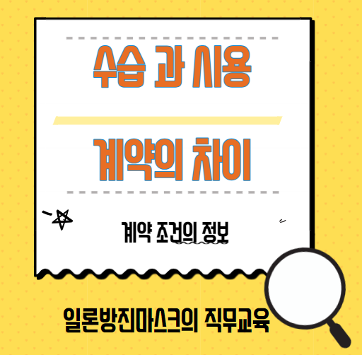  수습과 시용계약의 조건, 기간, 종료, 해고에 대한 차이