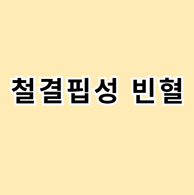 철결핍성빈혈