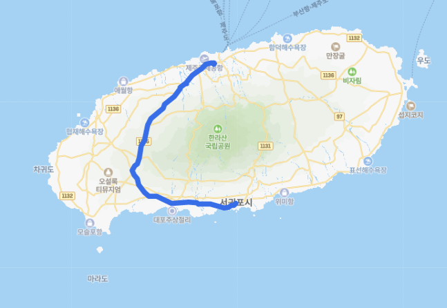  [제주] 282번버스 시간표,  노선 정보 : 제주버스터미널, 한라병원, 중문, 서귀포버스터미널