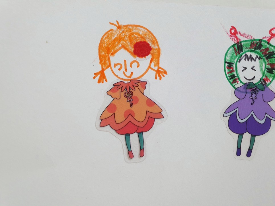 인형 옷 입히기 스티커 놀이 아기 스티커 코디북을 이용한 인형 18