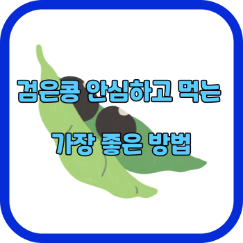 검은콩 안심하고 먹는 가장 좋은 방법