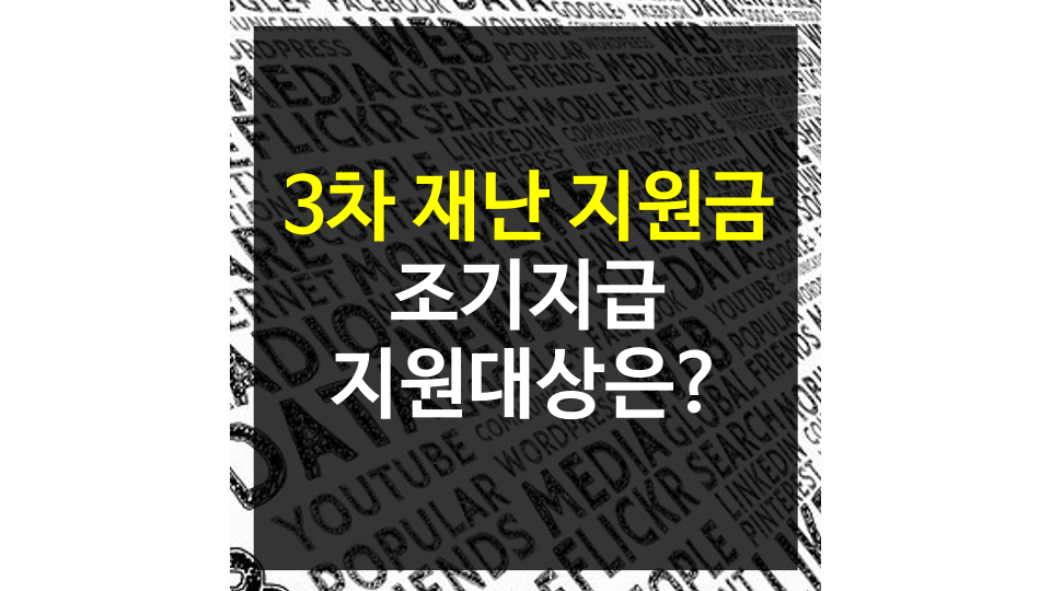  3차 재난 지원금 대상과 지급액은?