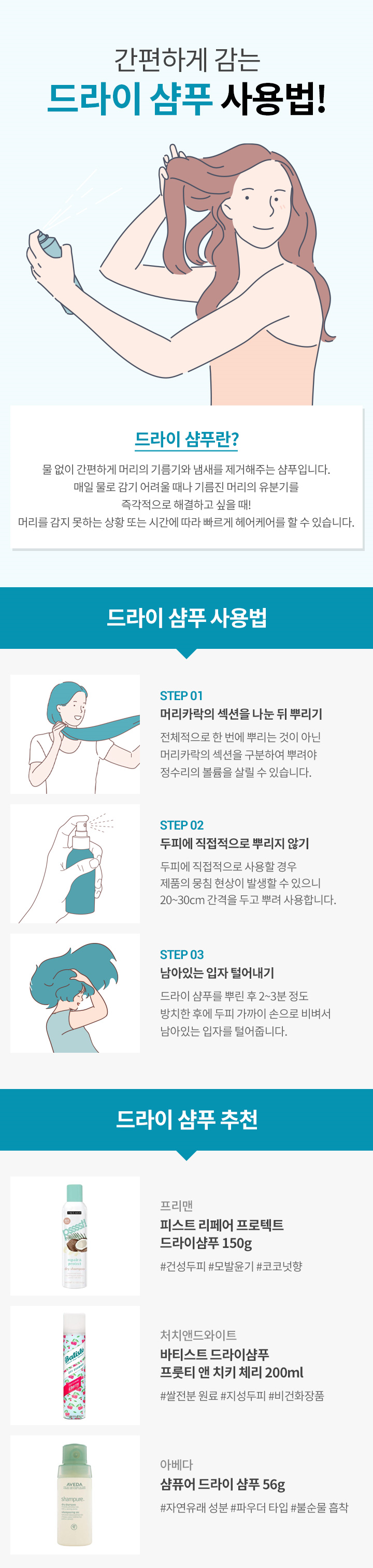 샴푸 사용법 이미지