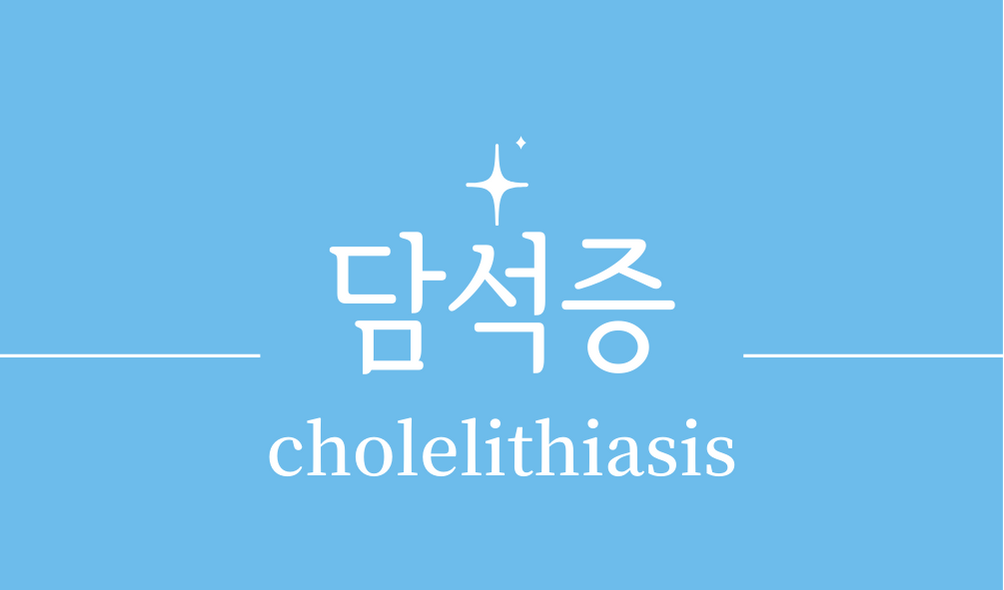 &#39;담석증(cholelithiasis)&#39;