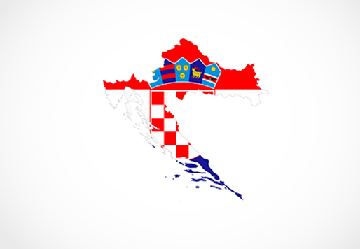 크로아티아 지도 일러스트 이미지 1