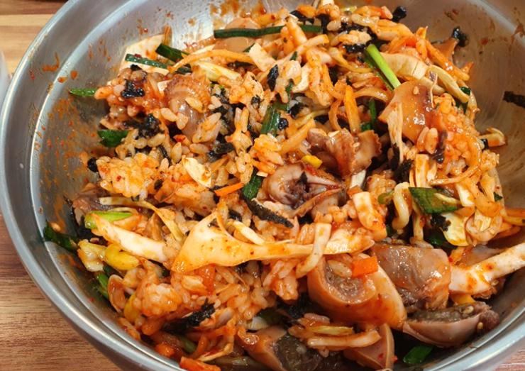 피조개-비빔밥