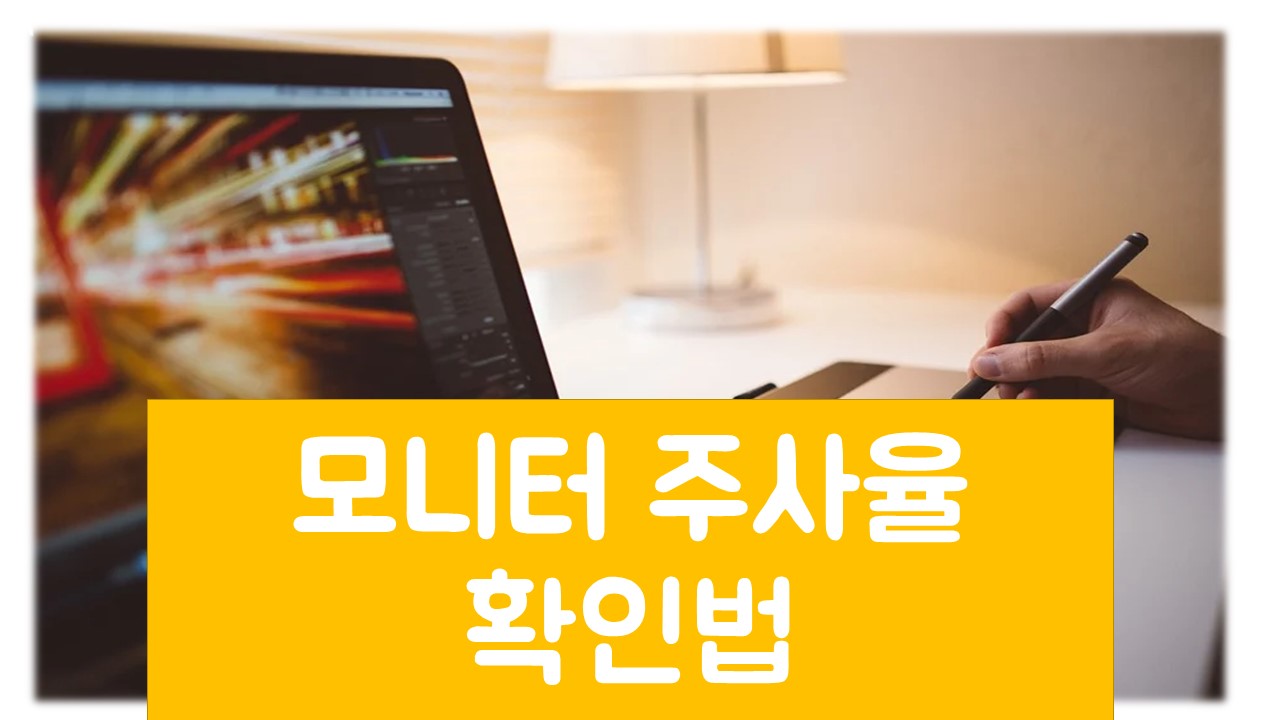  모니터 주사율 확인법