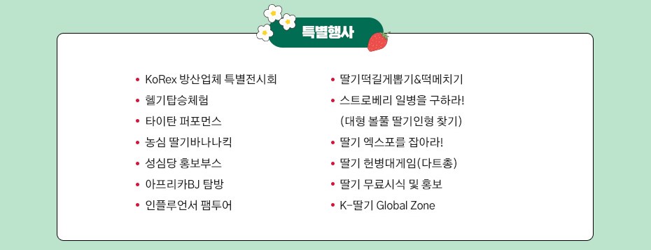 논산딸기축제 기본정보, 행사내용