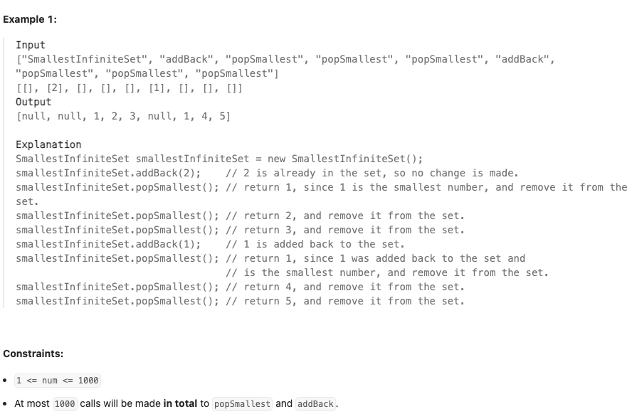 99 4 til heap smallest number in infinite set 