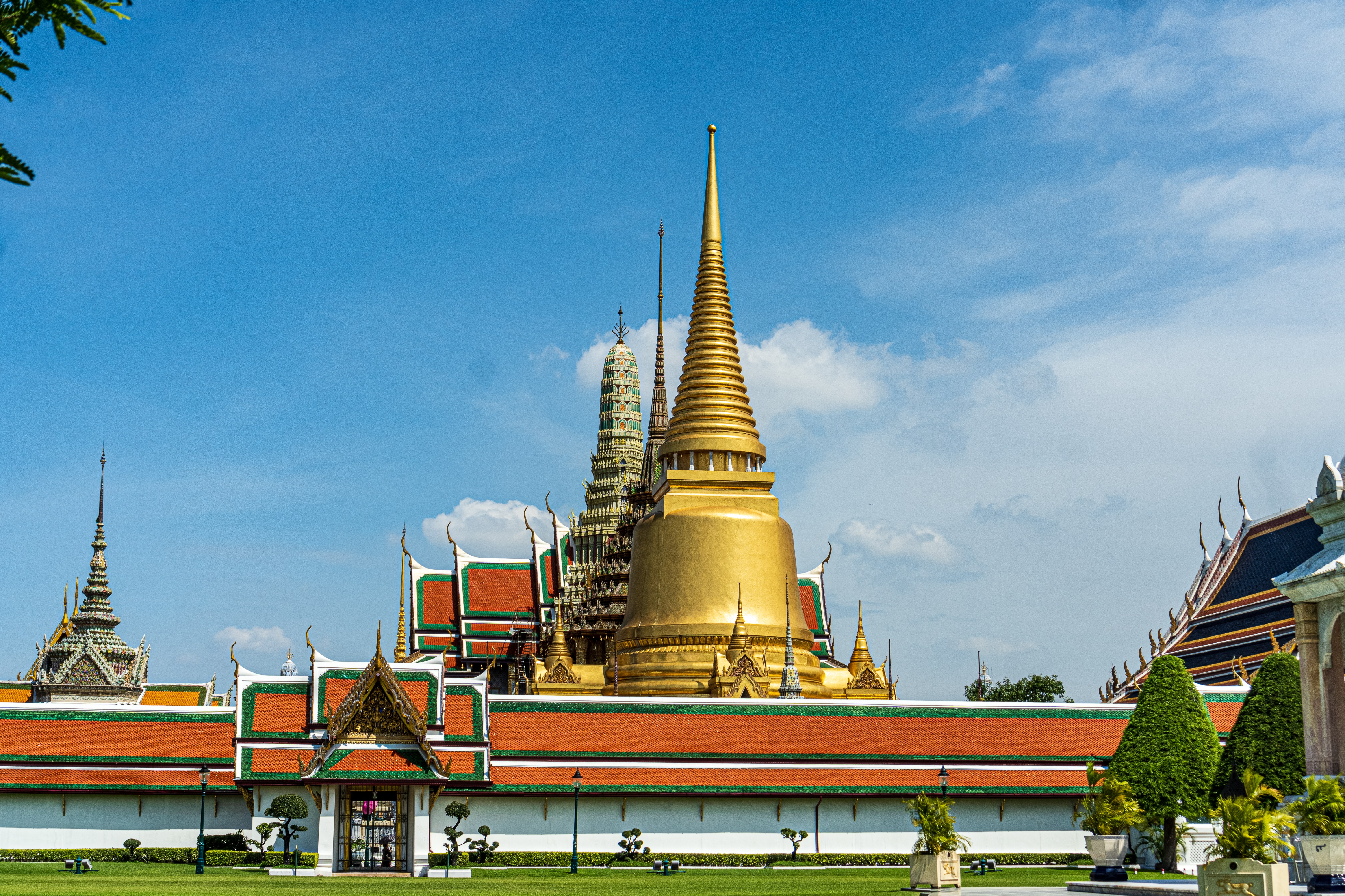 태국 방콕 사원의 꼭대기 모습