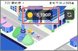 손목닥터9988 앱에서 포인트 확인 화면