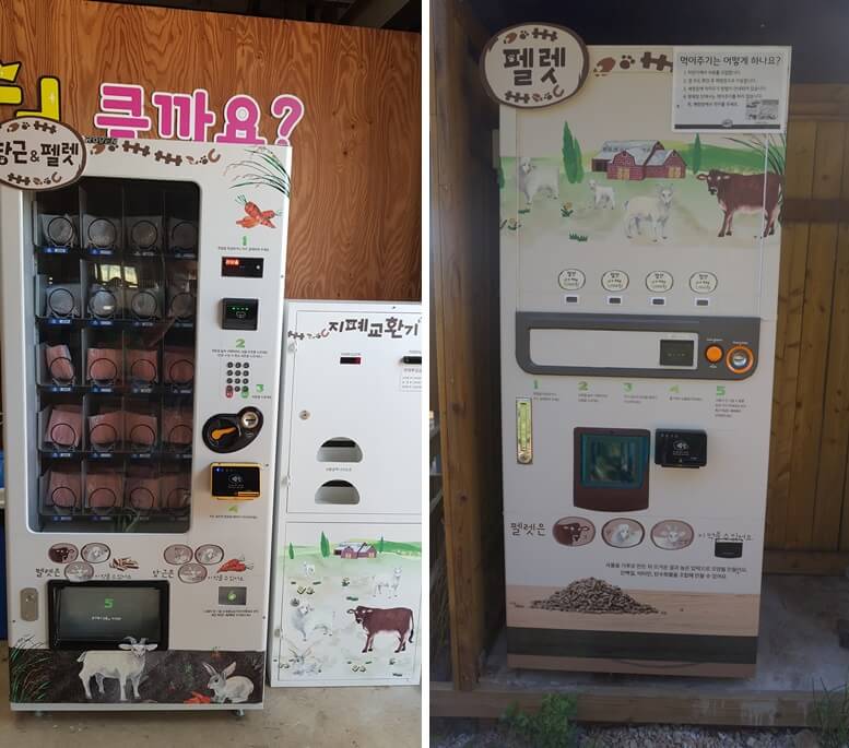 상하목장에 먹이 자판기