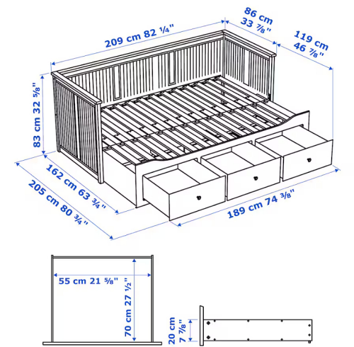 이케아 HEMNES 헴네스 다재다능이라는 말이 잘 어울리는 침대추천 (조립설명서)