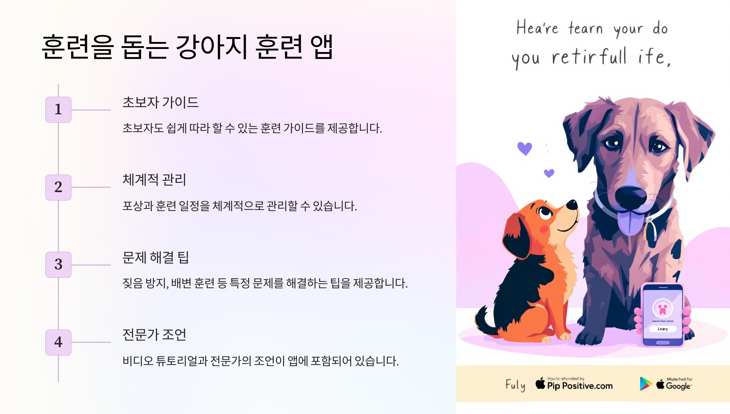 훈련을 돕는 강아지 훈련 앱