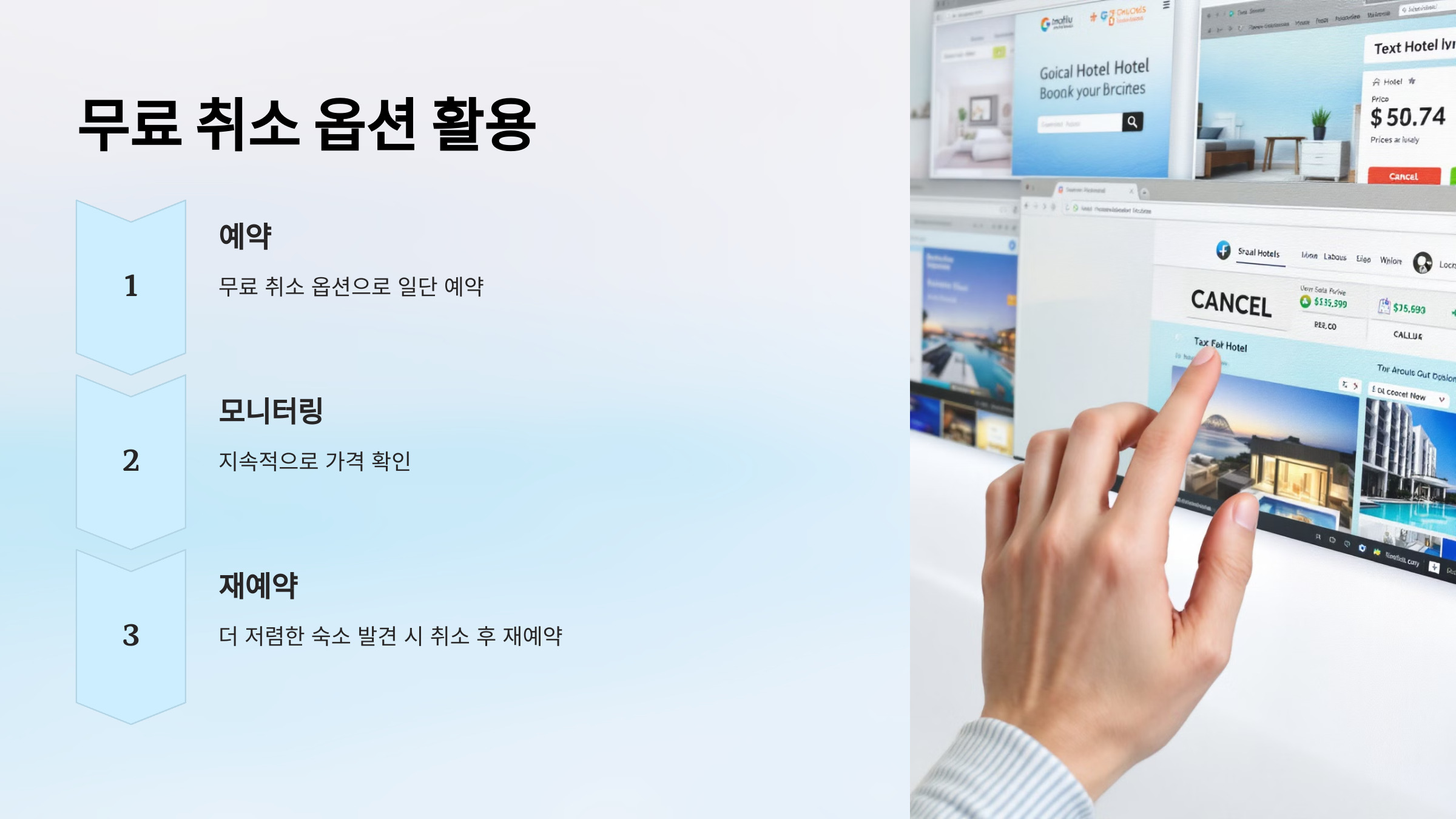 5. 무료 취소 옵션으로 미리 예약하고 가격 변동 체크하기 💡🔄