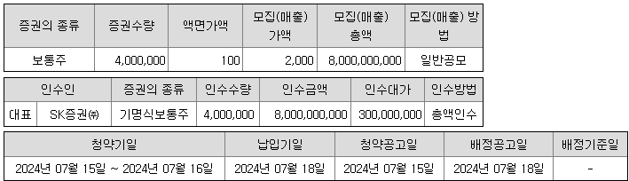 SK증권제13호스팩 공모주 청약