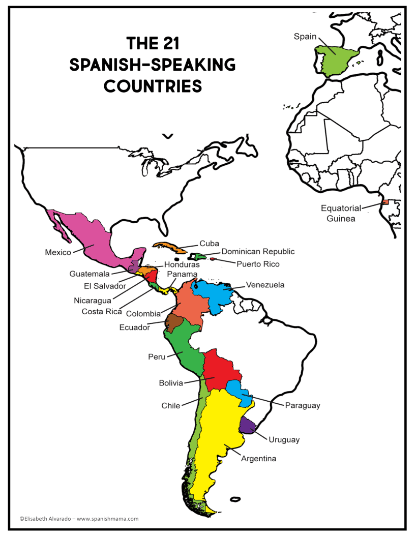 스페인어 국가 공용어 21개국