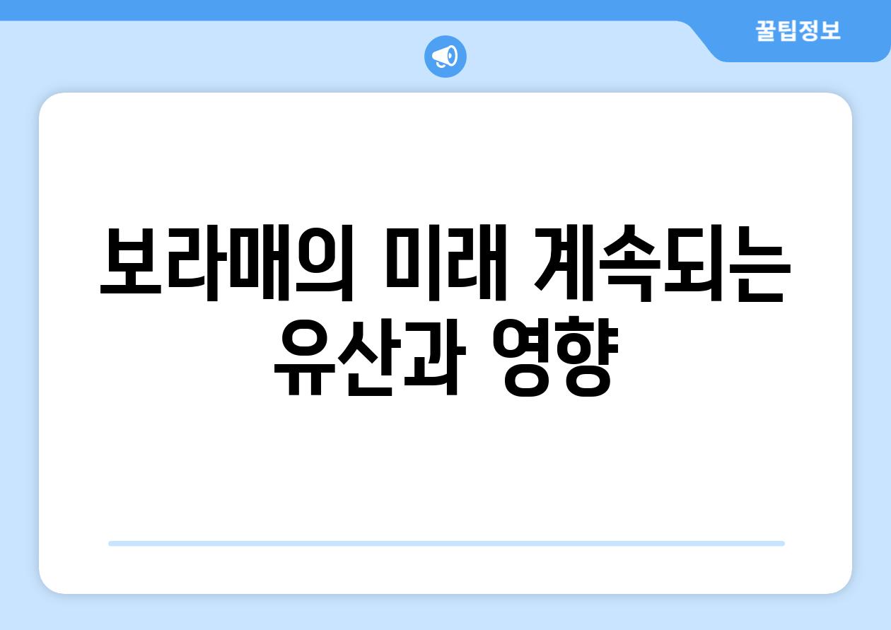 보라매의 미래 계속되는 유산과 영향