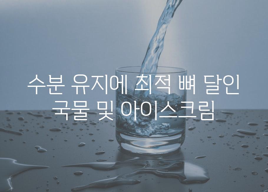 수분 유지에 최적 뼈 달인 국물 및 아이스크림