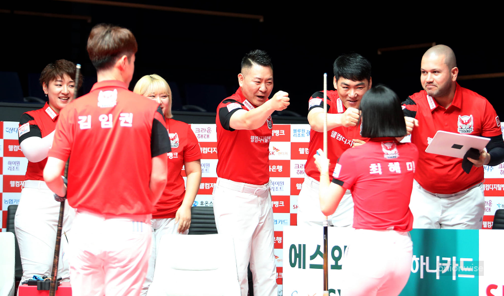 최혜미 프로가 PBA팀리그에서 활약하고 있는 모습