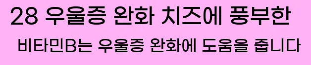    28. 우울증 완화 치즈에 풍부한 비타민B는 우울증 완화에 도움을 줍니다.