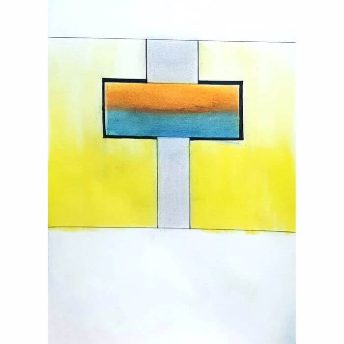  Sunset 노을 일러스트레이션 펜화 크레파스화 그리기