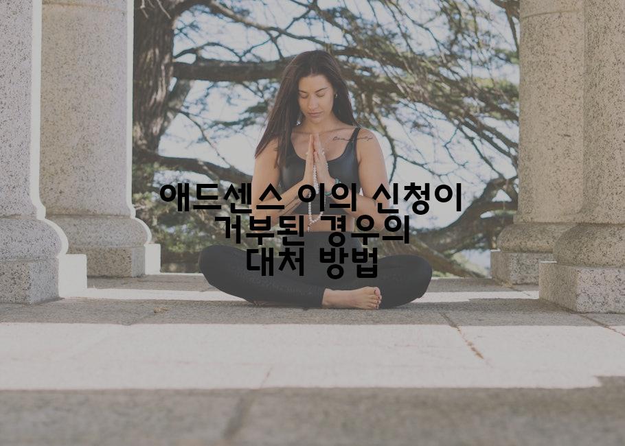 애드센스 이의 신청이 거부된 경우의 대처 방법