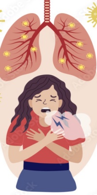 심장이 안좋을때 나타나는 증상으로 호흡곤란을 겪는 모습