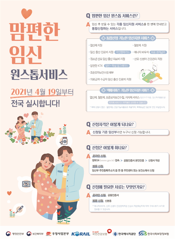  임신 지원 서비스 현황[전국 공통 14종]-보건복지부