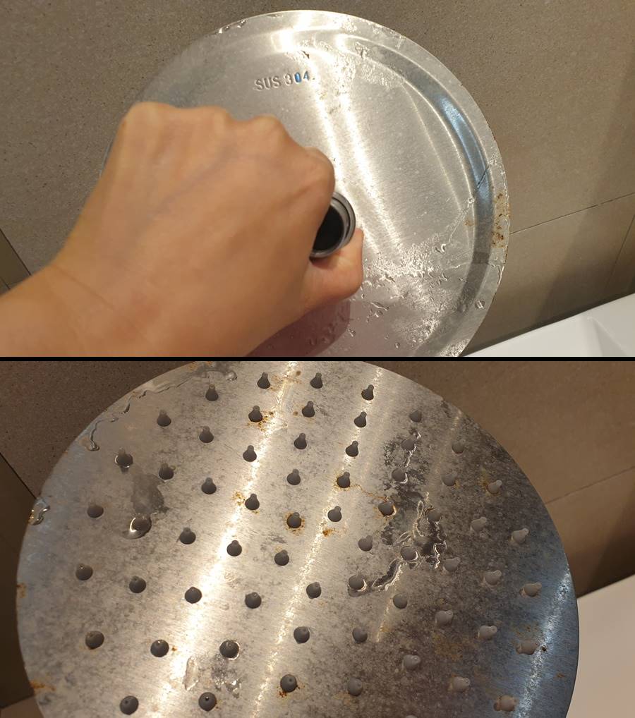해바라기 수전 녹슨 모습