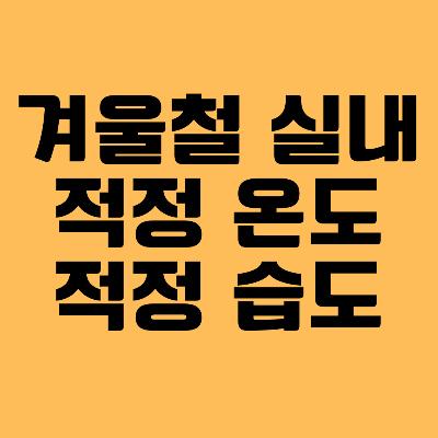 겨울철 실내 적정 온습도 썸네일