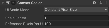 Unity Default Canvas Scaler