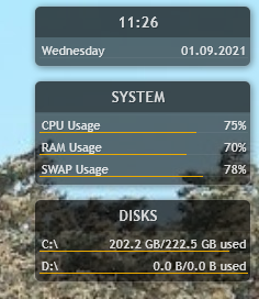 윈도우10-Rainmeter-화면