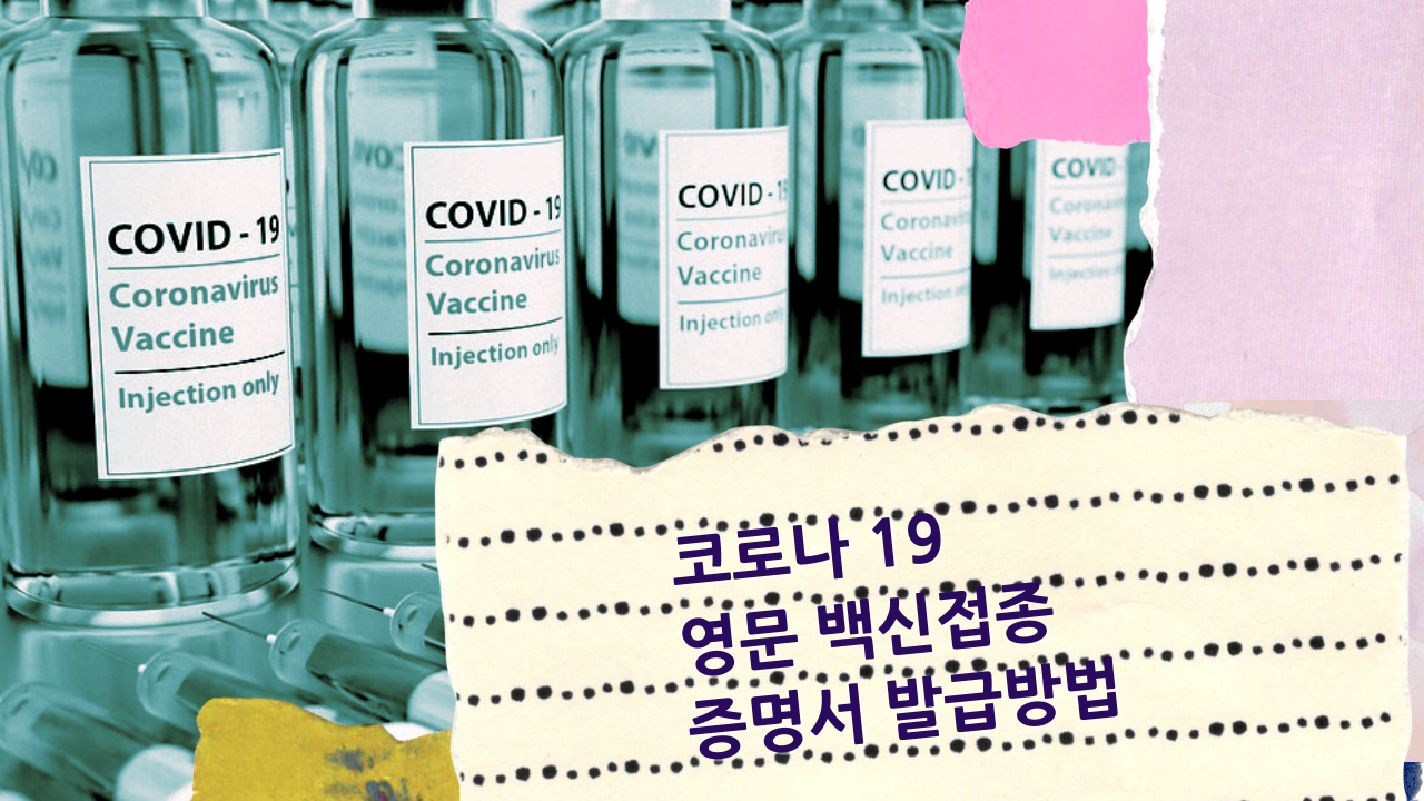 코로나 19 영문 백신접종증명서 집에서 간편하게 발급하는 방법