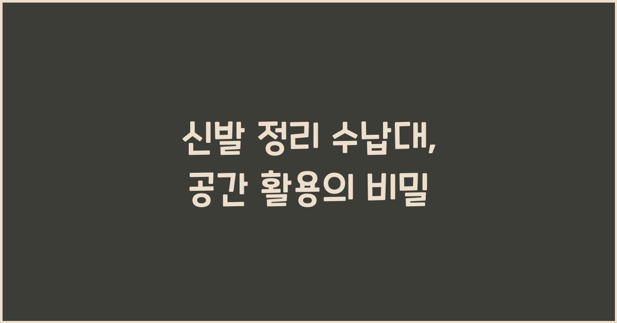 신발 정리 수납대