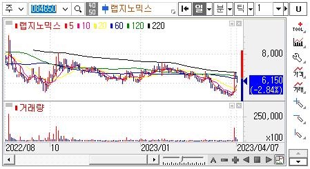랩지노믹스-주가차트