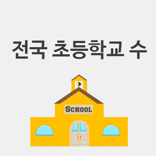  전국 초등학교 수 (최신 지역별 초등학교 수)