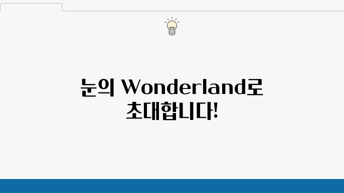 눈축제 여행지 소개와 함께하는 2024년 겨울 해외여행