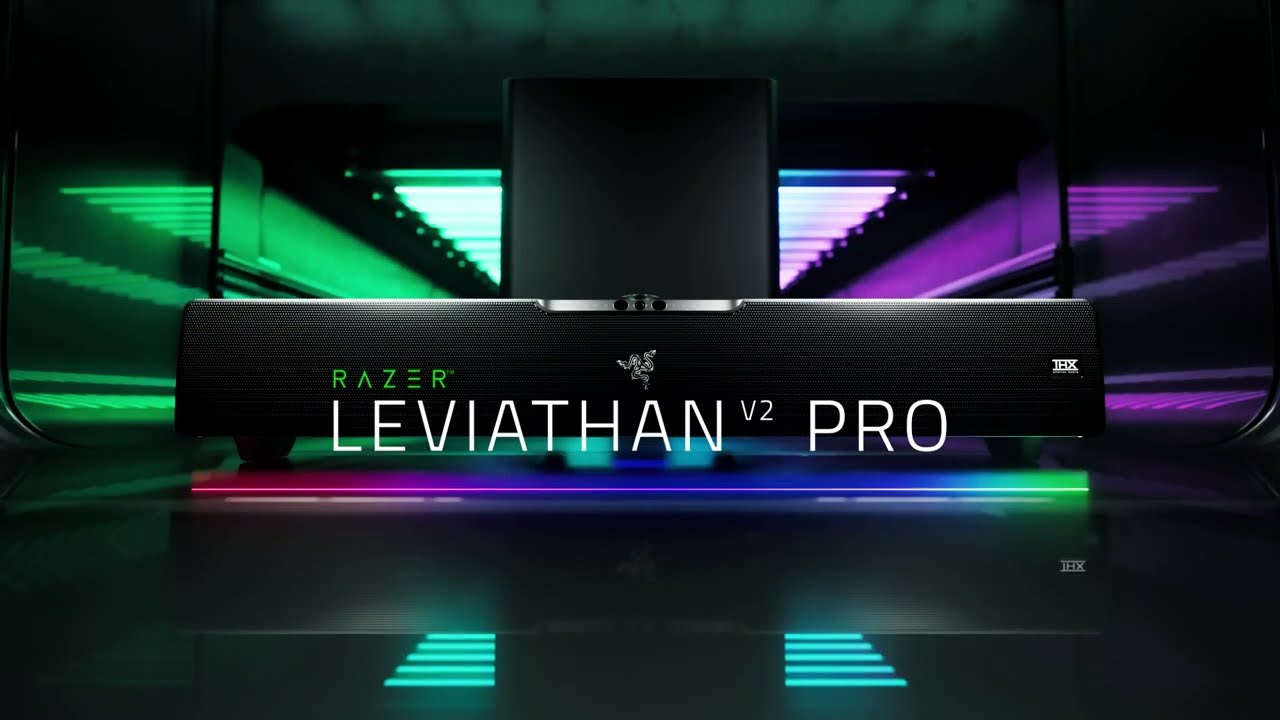 Razer Leviathan V2 Pro AI 빔포밍 게이밍 사운드바 제품 데모