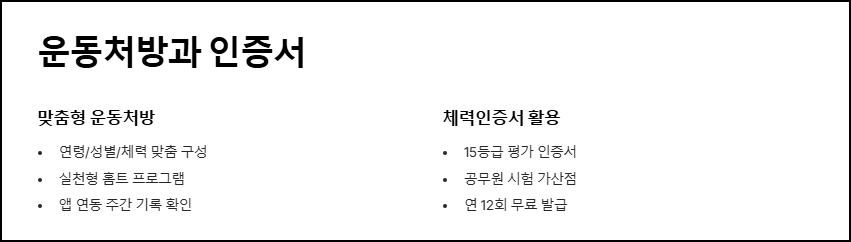 운동처방과 인증서